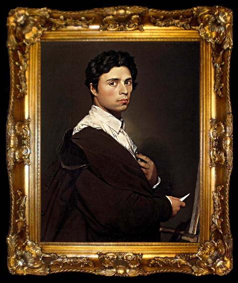framed  Jean-Auguste-Dominique Ingres Self-Portrait, ta009-2